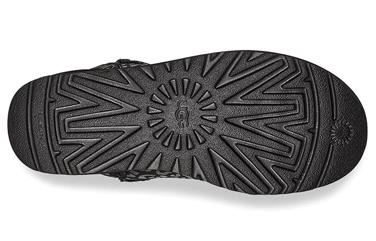 Details for (W) UGG Classic Mini Snow Leopard Hitam 1113494-BLK