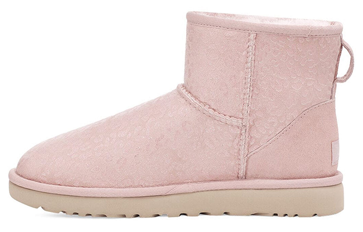 (Women) UGG Classic Mini Snow Leopard Fleece Lined Pink 1113494-QRT