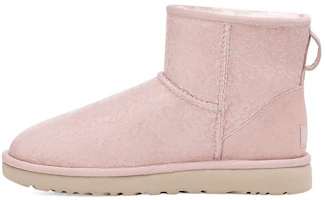 (Women) UGG Classic Mini Snow Leopard Fleece Lined Pink 1113494-QRT (Women) UGG Classic Mini Snow Leopard Fleece Lined Pink 1113494-QRT