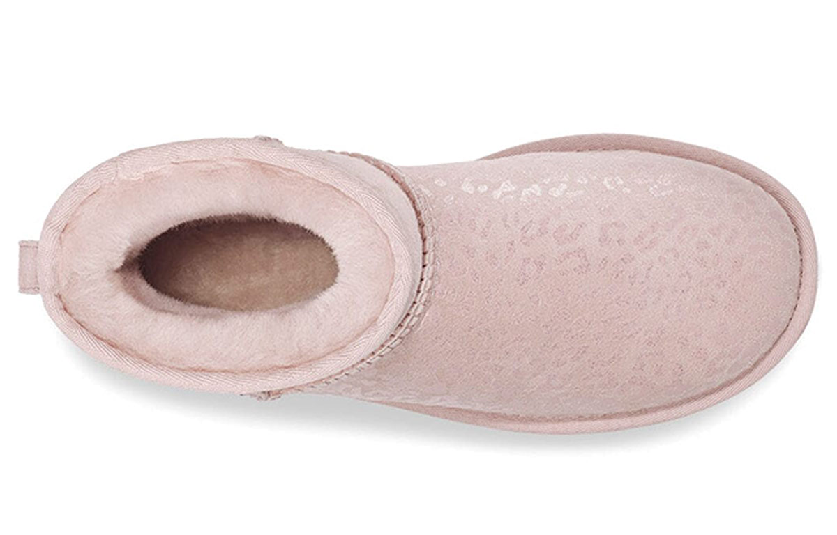 Purchase (W) UGG Classic Mini Snow Leopard Fleece Berbulu Merah Jambu 1113494-QRT