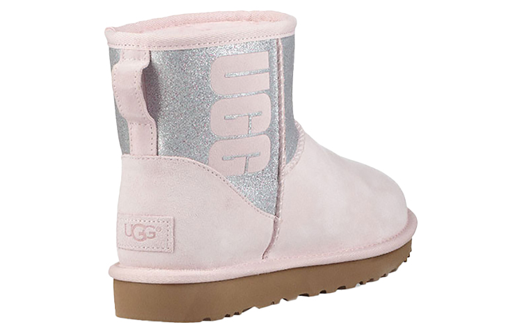 (W) UGG Classic Mini Sparkle Fleece Lined Pink 圖 3