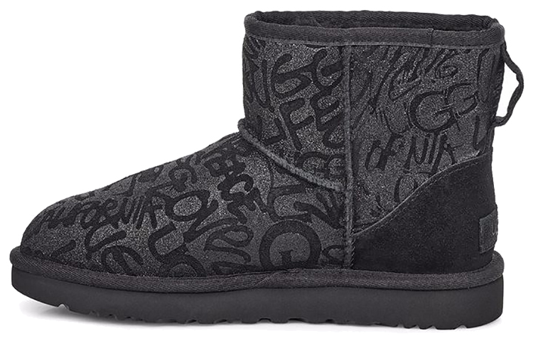 (Women) UGG Classic Mini Sparkle Graffiti 1107034-BLK