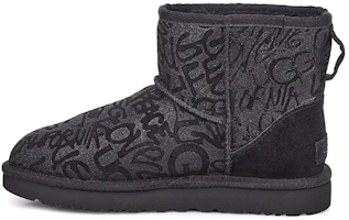 (Women) UGG Classic Mini Sparkle Graffiti 1107034-BLK (Women) UGG Classic Mini Sparkle Graffiti 1107034-BLK