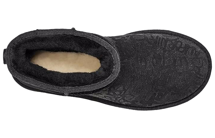 Shop (W) UGG クラシックミニ スパークルグラフィティ 1107034-BLK