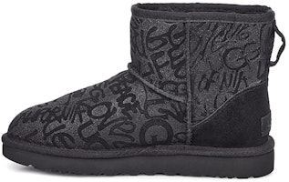 (Women) UGG Classic Mini Sparkle Graffiti 1107034-BLK (Women) UGG Classic Mini Sparkle Graffiti 1107034-BLK