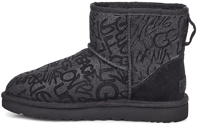(Women) UGG Classic Mini Sparkle Graffiti 1107034-BLK Buy (Women) UGG Classic Mini Sparkle Graffiti 1107034-BLK