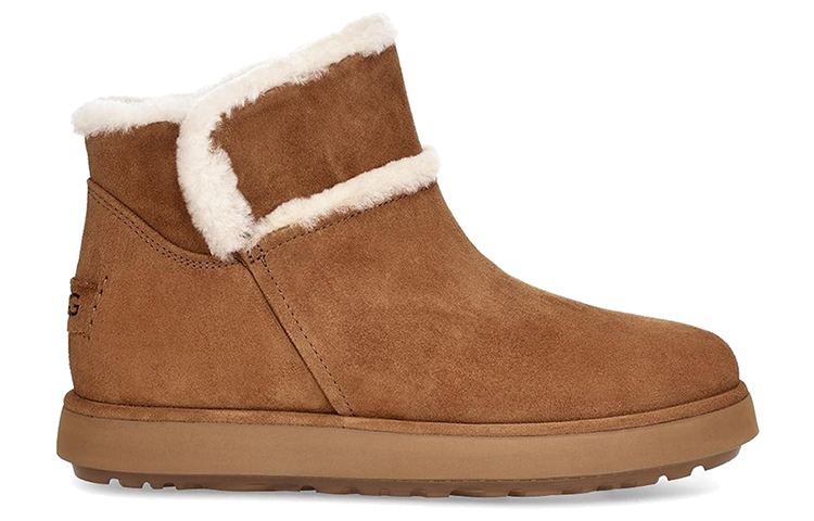 (W) UGG Classic Mini Spill Seam Blvd Snow Boots Brown 圖 2