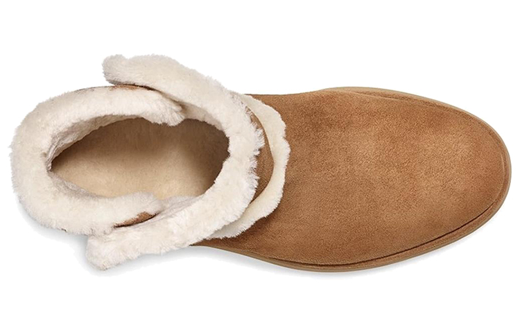 (W) UGG Classic Mini Spill Seam Blvd Snow Boots Brown 圖 5