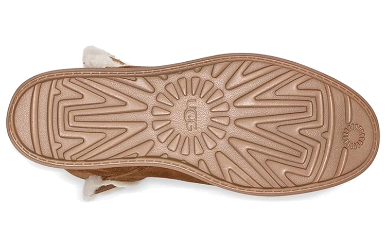 (W) UGG Classic Mini Spill Seam Blvd Snow Boots Brown 圖 6