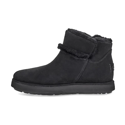 (W) UGG Classic Mini Spill Seam Blvd Snow Boots Black
