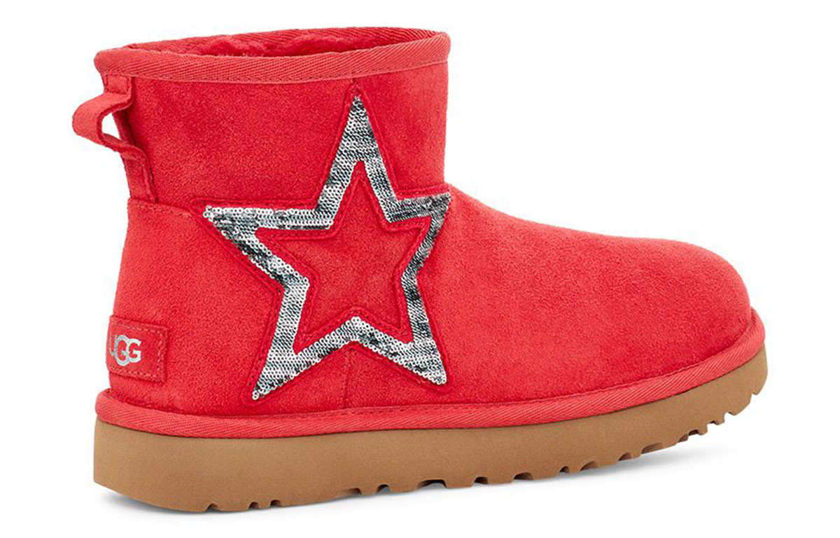 (W) UGG Classic Mini Star Snow Boots Red 圖 4