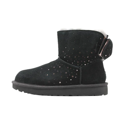 (W) UGG Classic Mini Stargirl Bow Port 'Black'