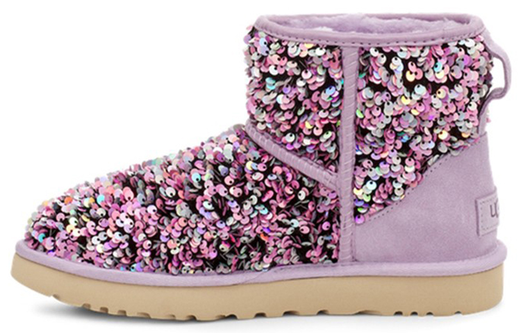 Buy (W) UGG 经典迷你闪耀亮片雪地靴 紫色 1112515-LFST