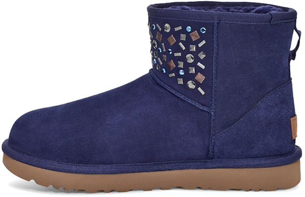 (Women) UGG Classic Mini Stud II Rivets Snow Boots Navy 1119101-MDL Buy (Women) UGG Classic Mini Stud II Rivets Snow Boots Navy 1119101-MDL