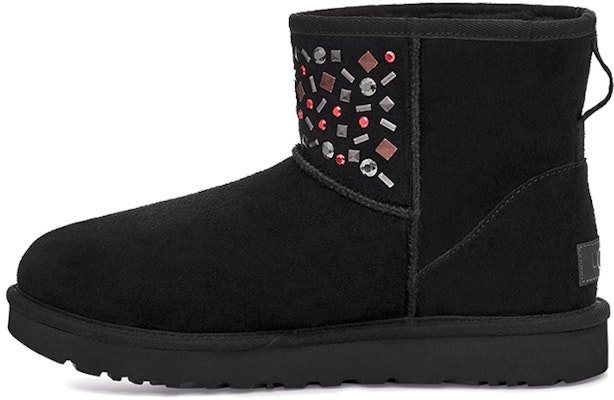 (Women) UGG Classic Mini Stud II Rivets Snow Boots Black 1119101-BLK Buy (Women) UGG Classic Mini Stud II Rivets Snow Boots Black 1119101-BLK