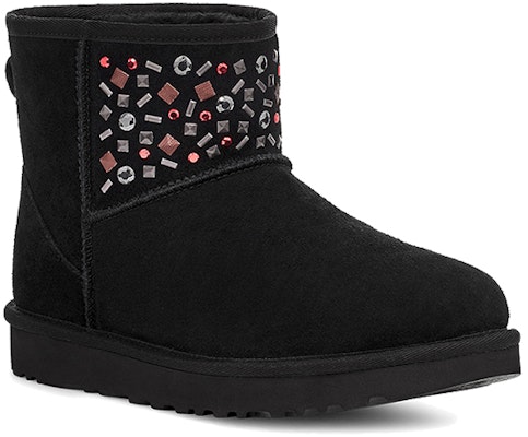 (Women) UGG Classic Mini Stud II Rivets Snow Boots Black 1119101-BLK Lookbook (Women) UGG Classic Mini Stud II Rivets Snow Boots Black 1119101-BLK
