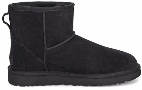 Lookbook (W) UGG Classic Mini UGG Logo Karet 'Hitam' 1108231-BLK