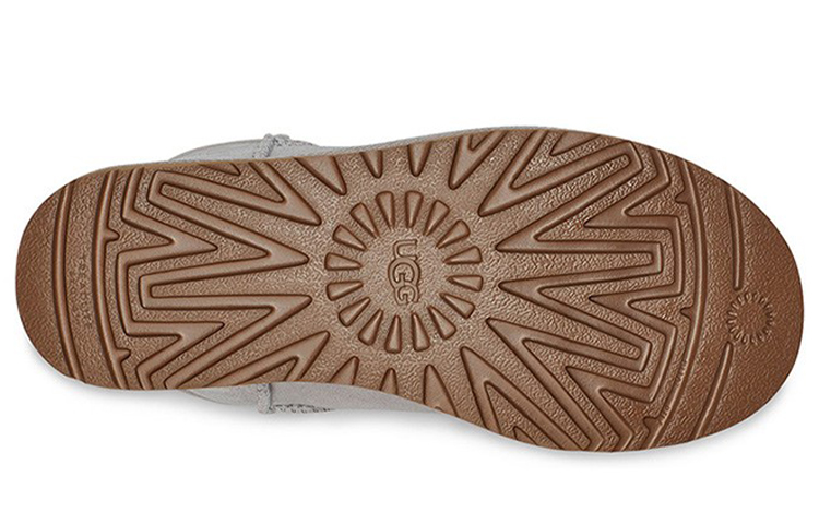 Details for (Women) UGG Classic Mini UGG Rubber Logo 'Feather' 1108231-FEA