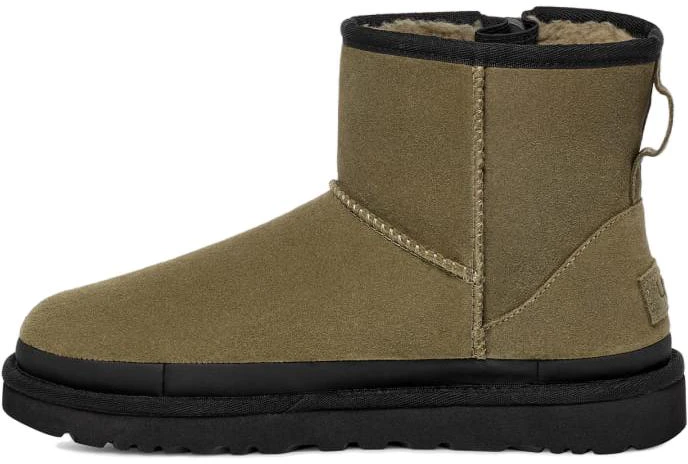 women-ugg-short-boot-green-velvet-round-toe-zip-1144034-btol