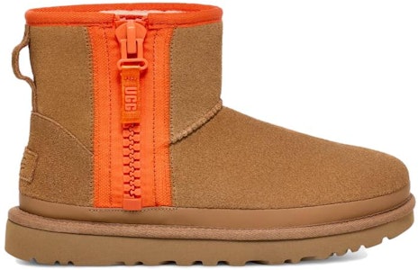 (W) UGG クラシックミニジップテープロゴ (チェスナット) 1144034-CHE Order (W) UGG クラシックミニジップテープロゴ (チェスナット) 1144034-CHE