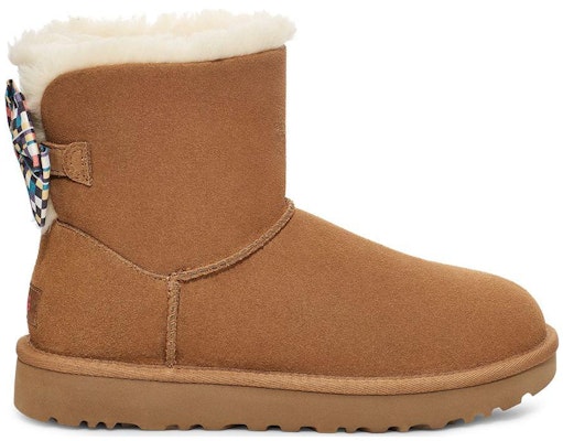 (W) Botas Cortas de Nieve UGG con Lazo Cuadriculado 'Marrón' 1138132-CHE Order (W) Botas Cortas de Nieve UGG con Lazo Cuadriculado 'Marrón' 1138132-CHE
