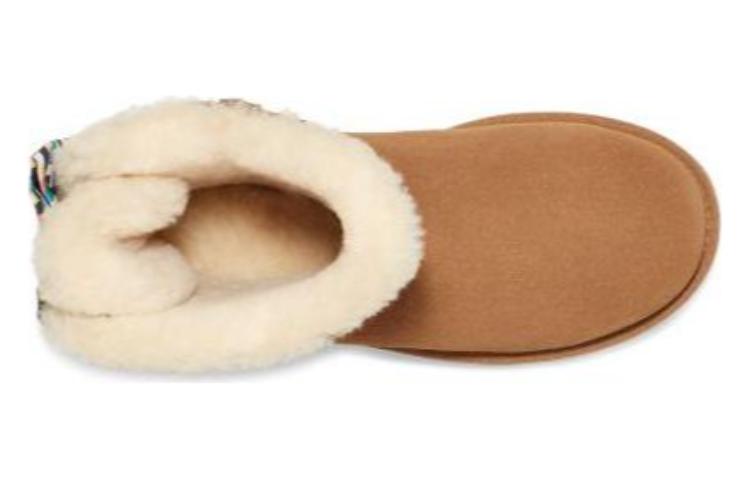 Shop (W) Botas Cortas de Nieve UGG con Lazo Cuadriculado 'Marrón' 1138132-CHE