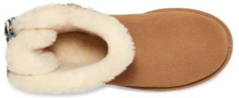 Shop (Women) UGG Checkered Bow Short Snow Boots 'Brown' 1138132-CHE