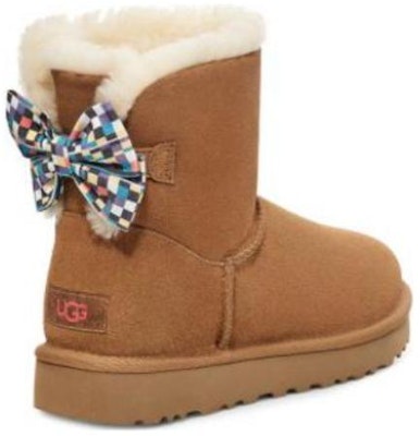 (W) Botas Cortas de Nieve UGG con Lazo Cuadriculado 'Marrón' 1138132-CHE Purchase (W) Botas Cortas de Nieve UGG con Lazo Cuadriculado 'Marrón' 1138132-CHE