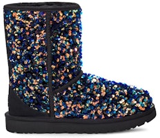 (W) UGG クラシックショート スパンコールブーツ (黒/青) 1112514-BLK Order (W) UGG クラシックショート スパンコールブーツ (黒/青) 1112514-BLK