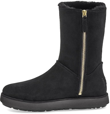 Black ugg hot sale boots with zipper