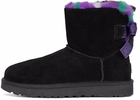 (Women) UGG Mini Bailey Bow Plaid Punk Boot 'Black Purple' 1130594-BLK (Women) UGG Mini Bailey Bow Plaid Punk Boot 'Black Purple' 1130594-BLK