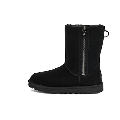 (W) UGG Classic Short Zip 'Black'