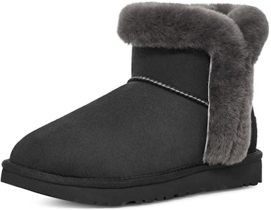 UGG 羊毛舒適休閒 低筒 雪地靴 女款 黑色 Lookbook UGG 羊毛舒適休閒 低筒 雪地靴 女款 黑色