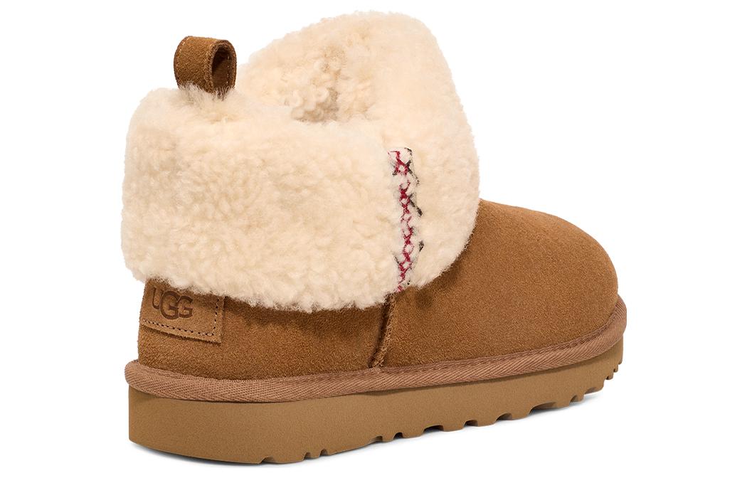 Lookbook UGG 羊皮 圓頭套筒 短筒 雪地靴 女款 栗子色