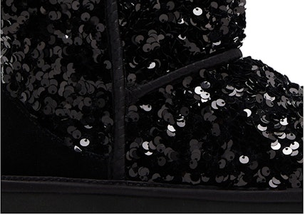 (W) UGG クラシックショートチャンキーシークインブーツ (ブラック) 1130650-BLK Order (W) UGG クラシックショートチャンキーシークインブーツ (ブラック) 1130650-BLK