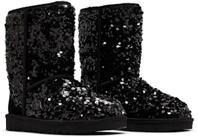 (W) UGG经典短款粗呢亮片靴黑色 1130650-BLK Cheap (W) UGG经典短款粗呢亮片靴黑色 1130650-BLK