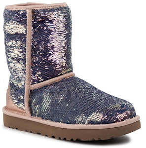 UGG 經典短筒宇宙閃片雪地靴 女款 玫瑰金色 Order UGG 經典短筒宇宙閃片雪地靴 女款 玫瑰金色