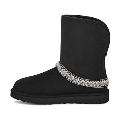 (W) UGG Classic Short Crescent Boot Black