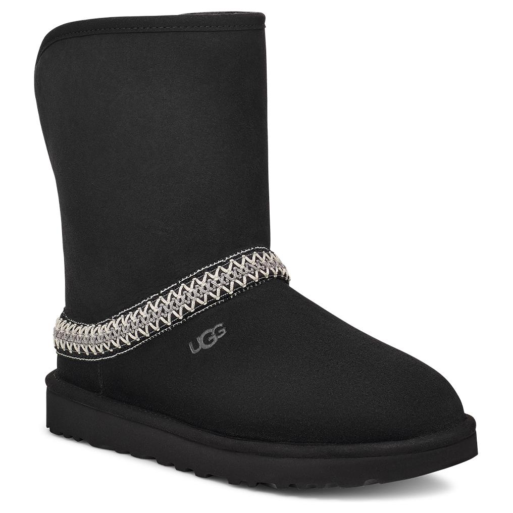 (W) UGG Classic Short Crescent Boot Black 圖 3