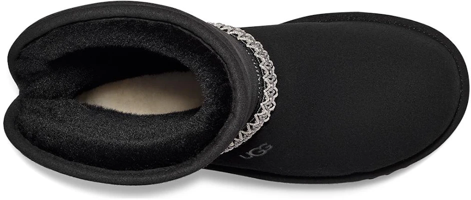 (W) UGG Classic Short Crescent Boot Hitam 1161770-BLK Details for (W) UGG Classic Short Crescent Boot Hitam 1161770-BLK