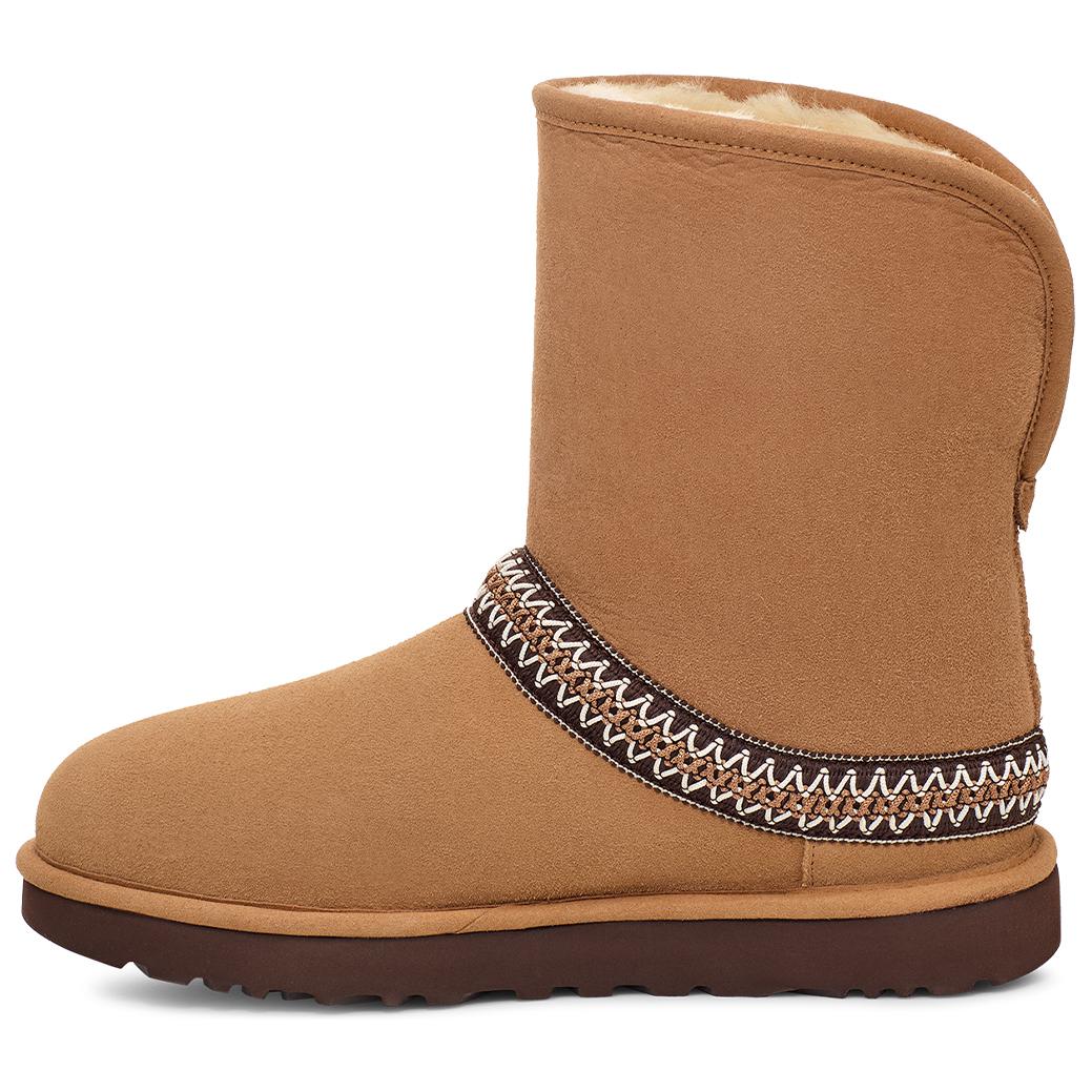(Women) UGG Classic Short Crescent Boot Chestnut 1161770-CHE