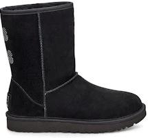 Order UGG 經典短款水晶裝飾雪地靴 女款 黑色