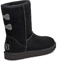 Shop UGG 經典短款水晶裝飾雪地靴 女款 黑色