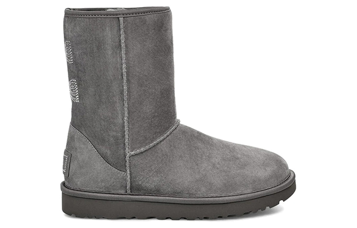 (W) UGG Classic Short Crystal Snow Boots Gray 圖 2