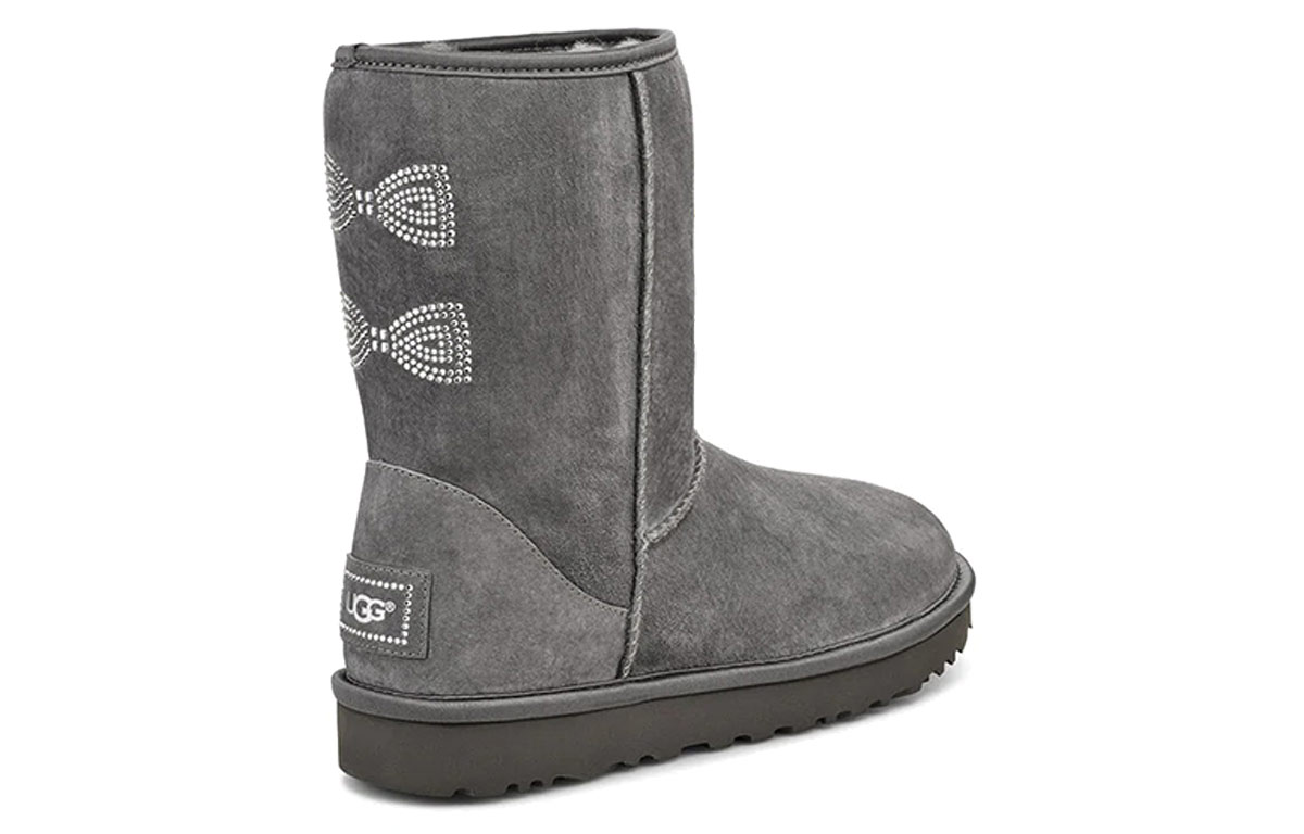(W) UGG Classic Short Crystal Snow Boots Gray 圖 4