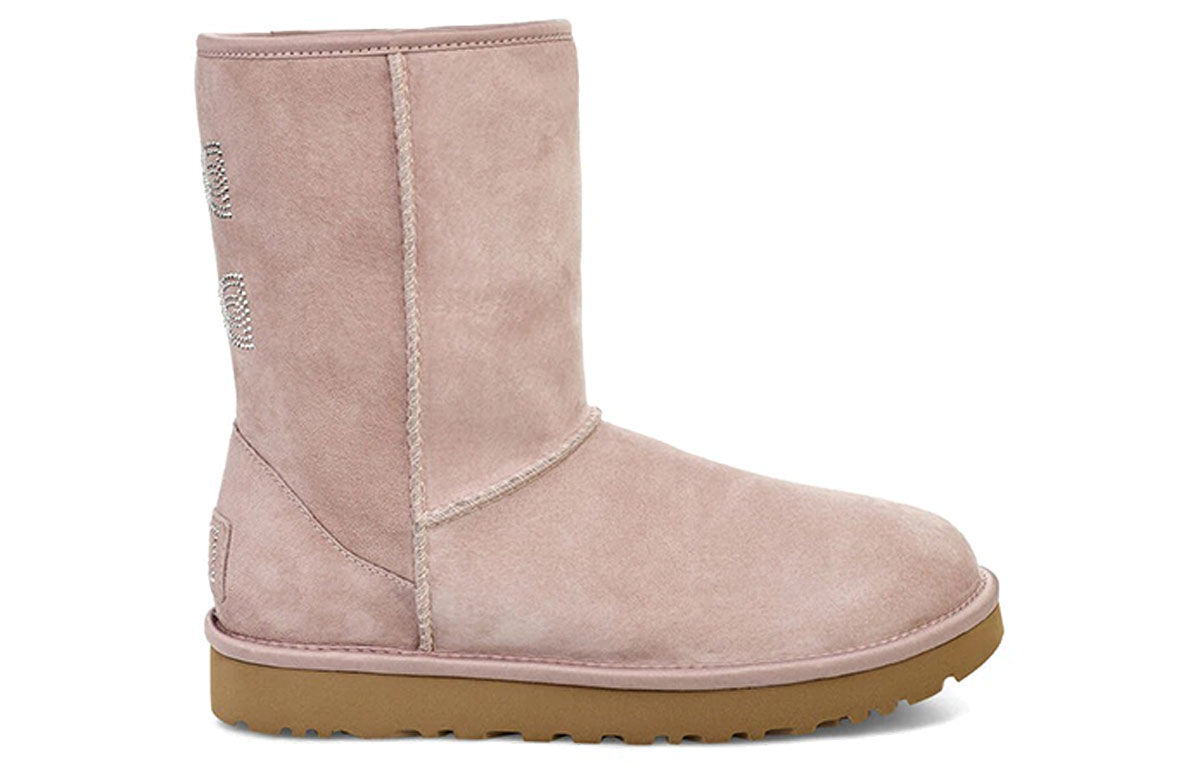 (W) UGG Classic Short Crystal Snow Boots Pink 圖 2