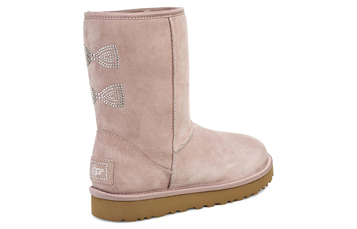 (W) UGG Classic Short Crystal Snow Boots Pink 圖 4