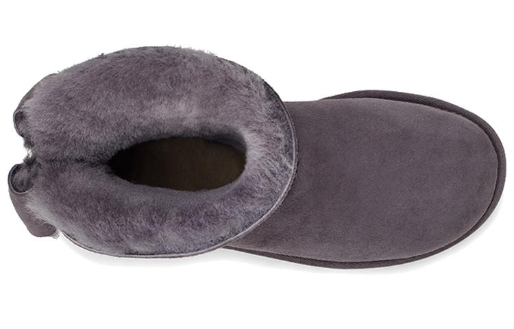 (W) UGG Classic Short Cuffed Bow Fleece Lined Purple Gray 圖 5