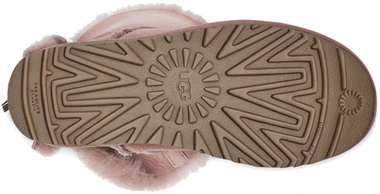 (Women) UGG Classic Short Cuffed Bow Snow Boots Pink 1112501-DUS Details for (Women) UGG Classic Short Cuffed Bow Snow Boots Pink 1112501-DUS