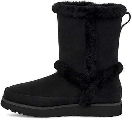 (Women) UGG Classic Short Fluff Spill Seam Snow Boots Black 1112500-BLK Buy (Women) UGG Classic Short Fluff Spill Seam Snow Boots Black 1112500-BLK